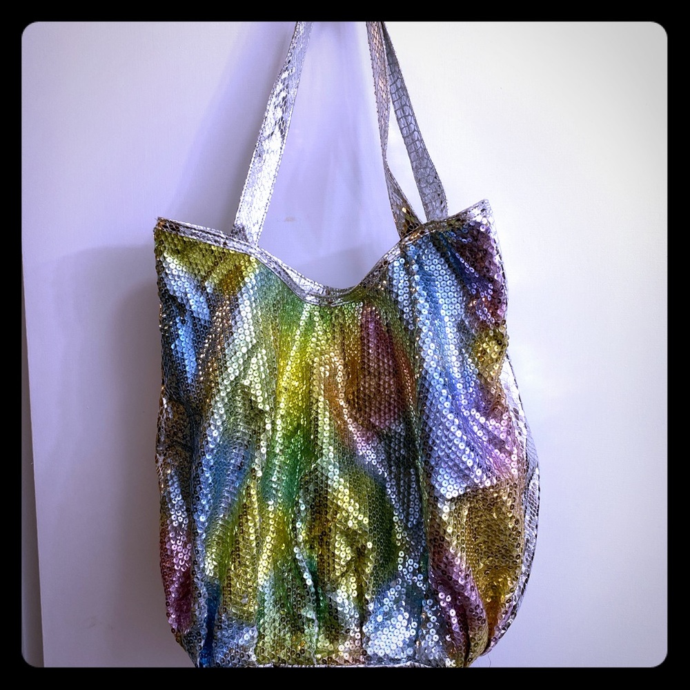 Sequin Silver Purse